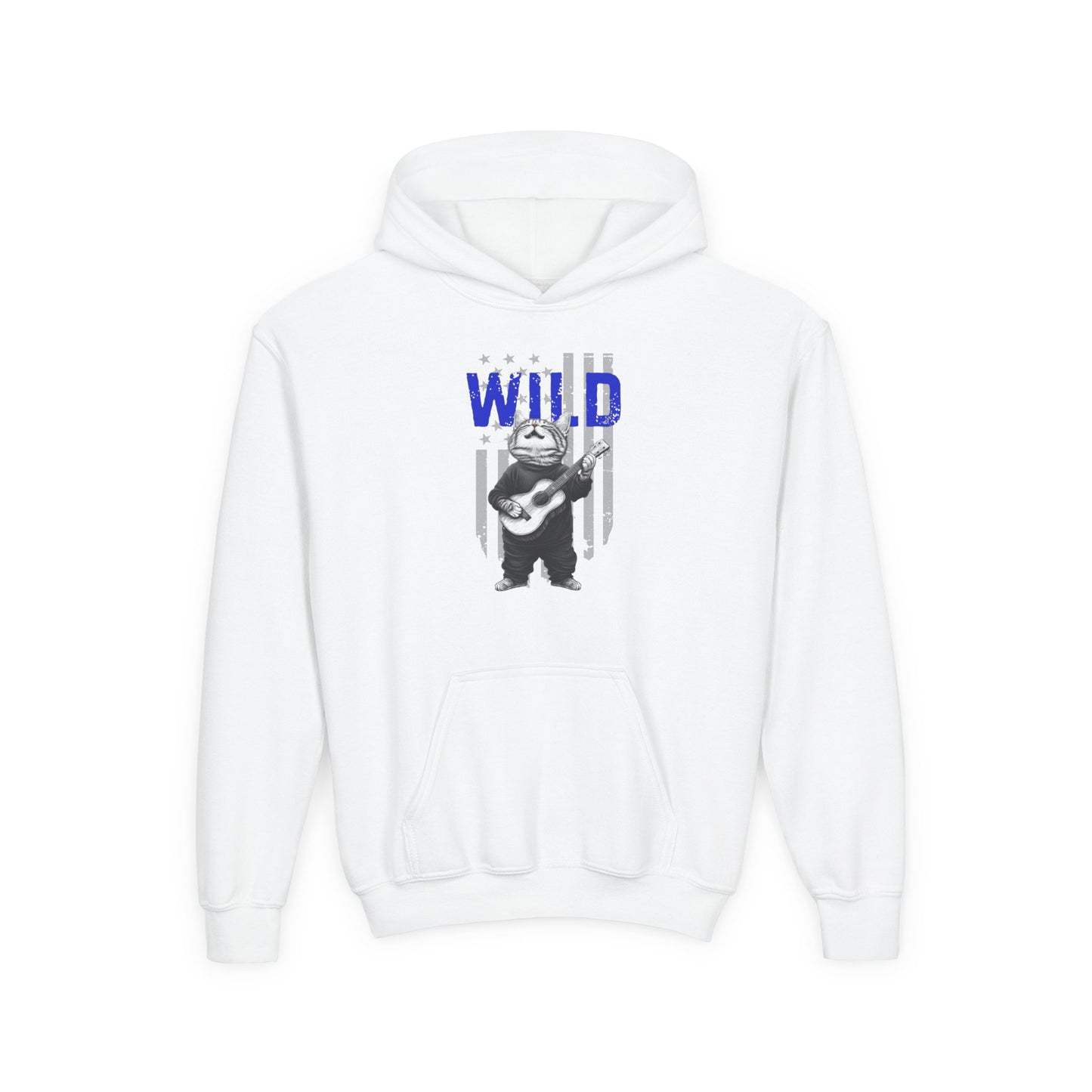 Wild Guitar Bear Youth Hoodie