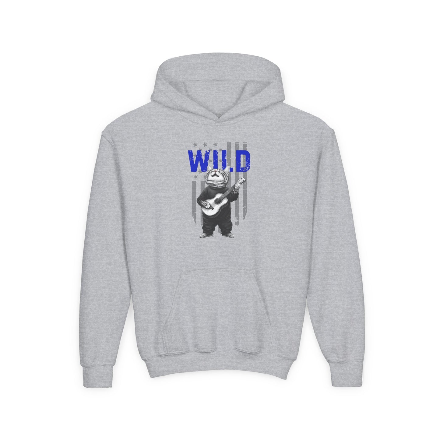 Wild Guitar Bear Youth Hoodie