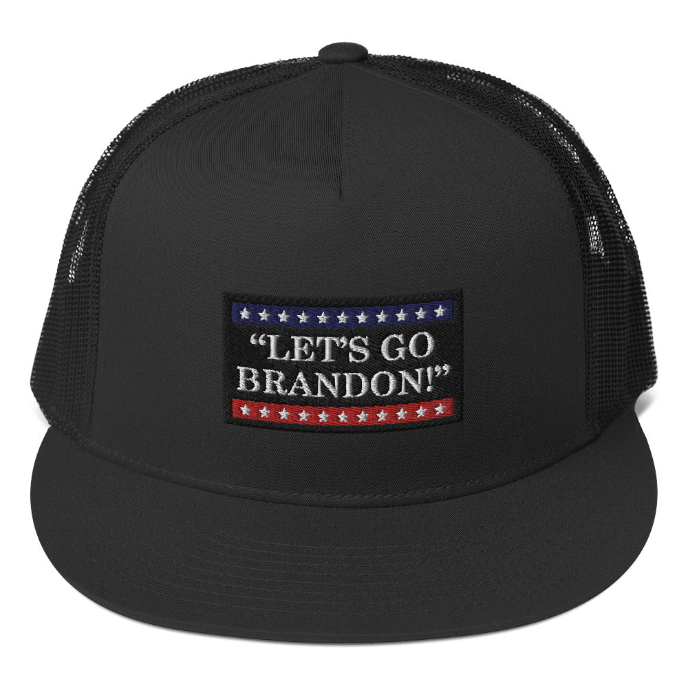 WYA Let's Go Brandon Black Trucker Cap