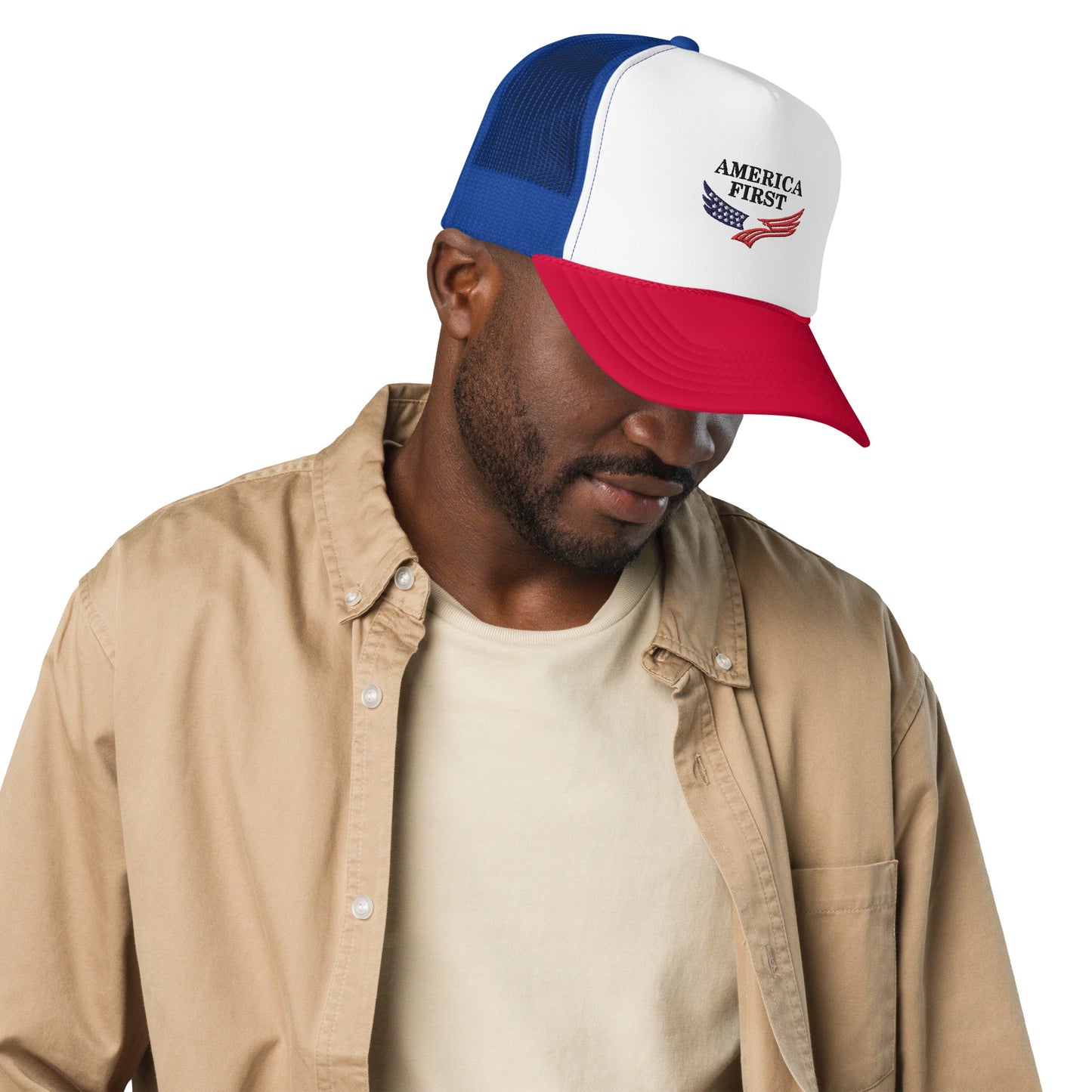 WYA America First Foam trucker hat