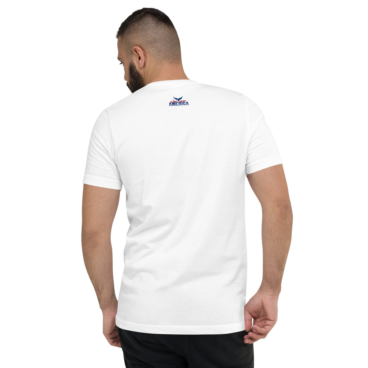 WYA Proudly American Apollo Unisex Short Sleeve V-Neck T-Shirt