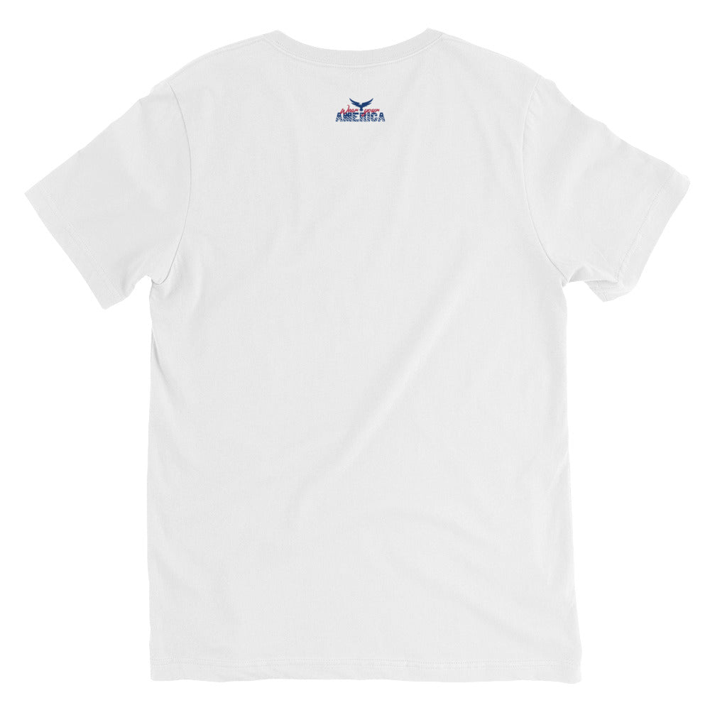 WYA Proudly American Apollo Unisex Short Sleeve V-Neck T-Shirt