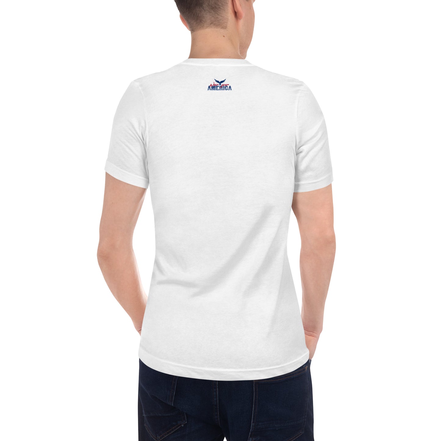 WYA Proudly American Apollo Unisex Short Sleeve V-Neck T-Shirt