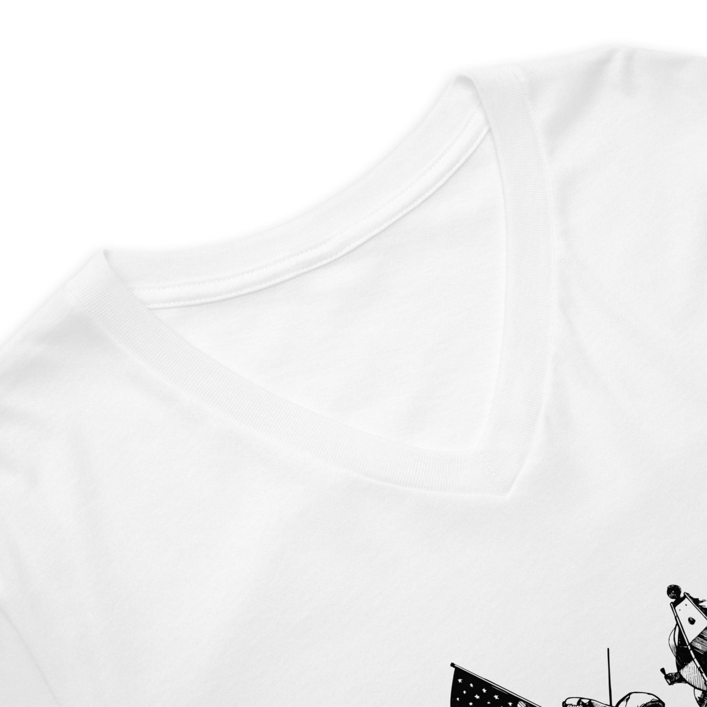 WYA Proudly American Apollo Unisex Short Sleeve V-Neck T-Shirt