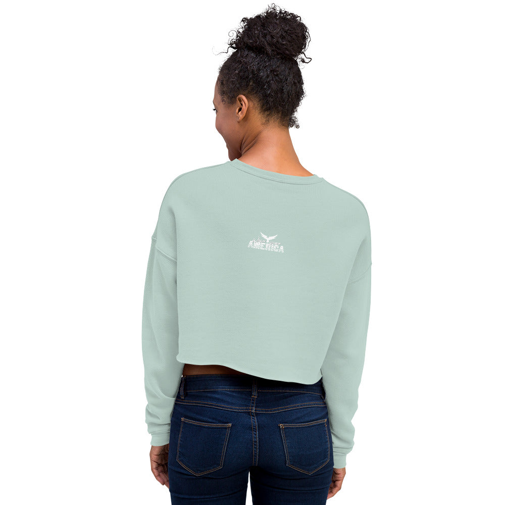 WYA Let's Go Brandon Crop Sweatshirt Light Colors