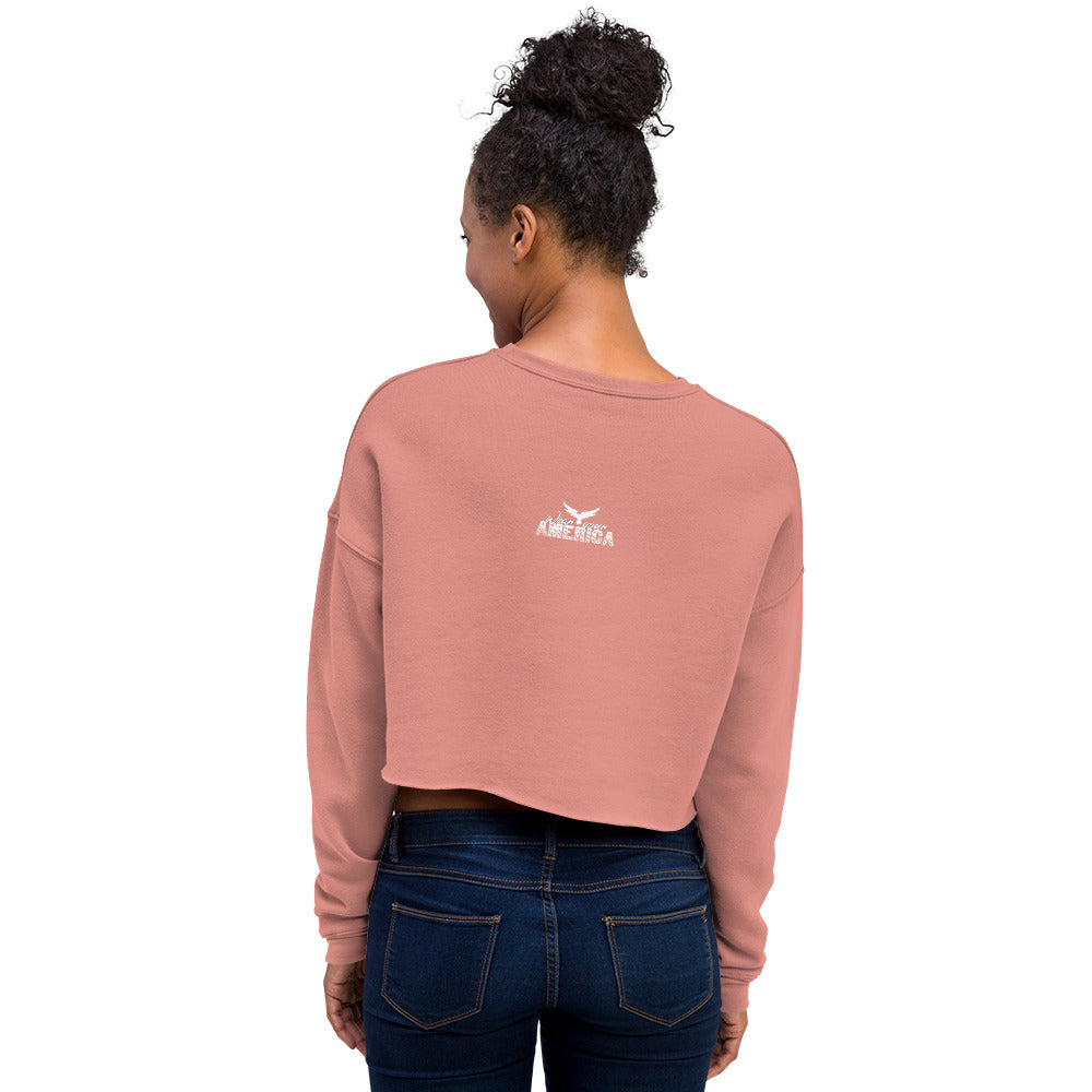 WYA Let's Go Brandon Crop Sweatshirt Light Colors