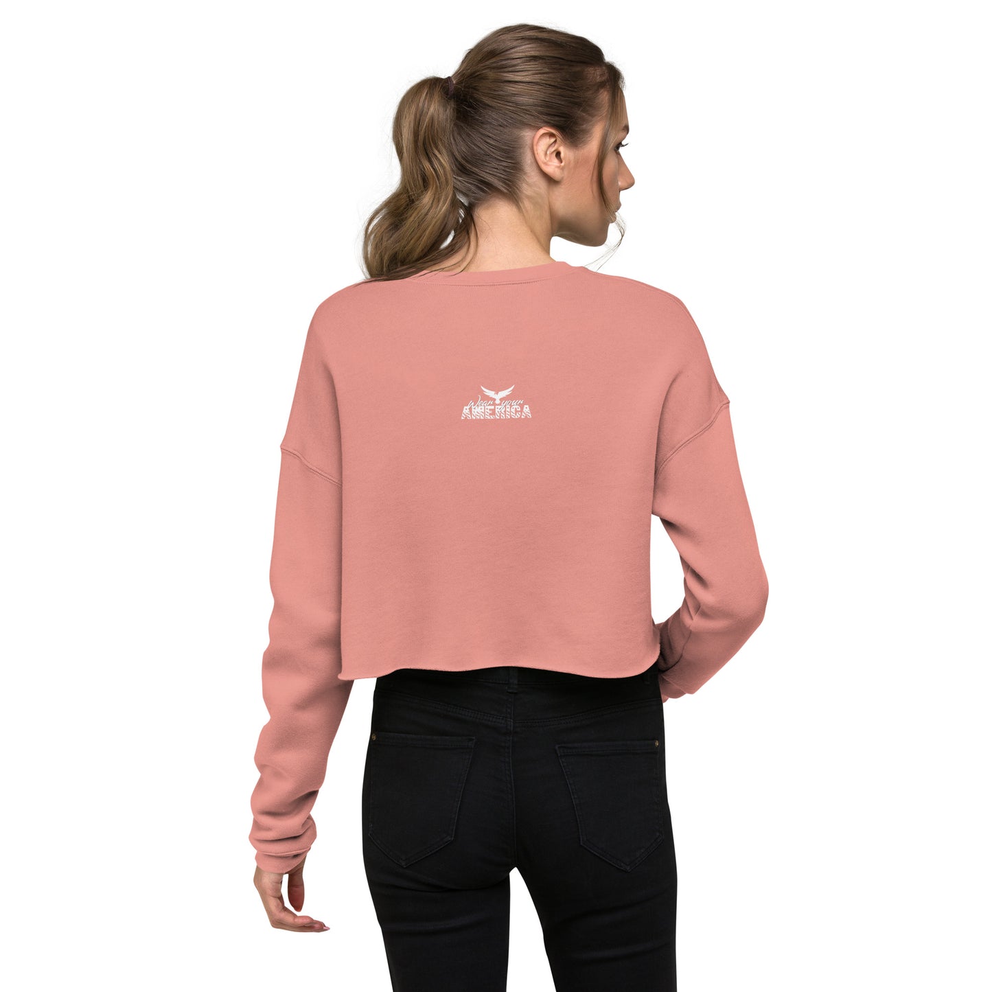WYA Let's Go Brandon Crop Sweatshirt Light Colors