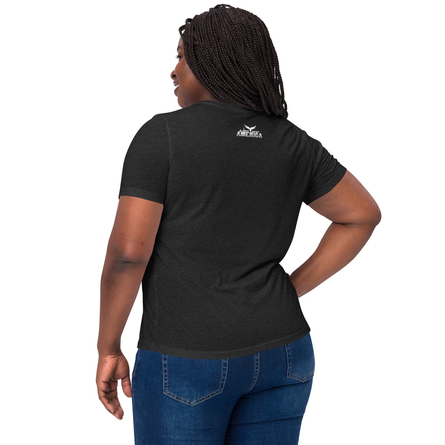 WYA Let's Go Brandon Charcoal Black Women’s relaxed tri-blend t-shirt