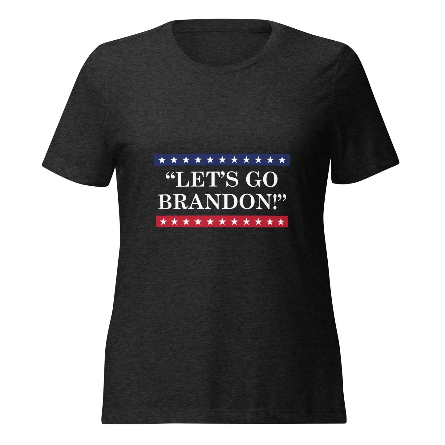 WYA Let's Go Brandon Charcoal Black Women’s relaxed tri-blend t-shirt