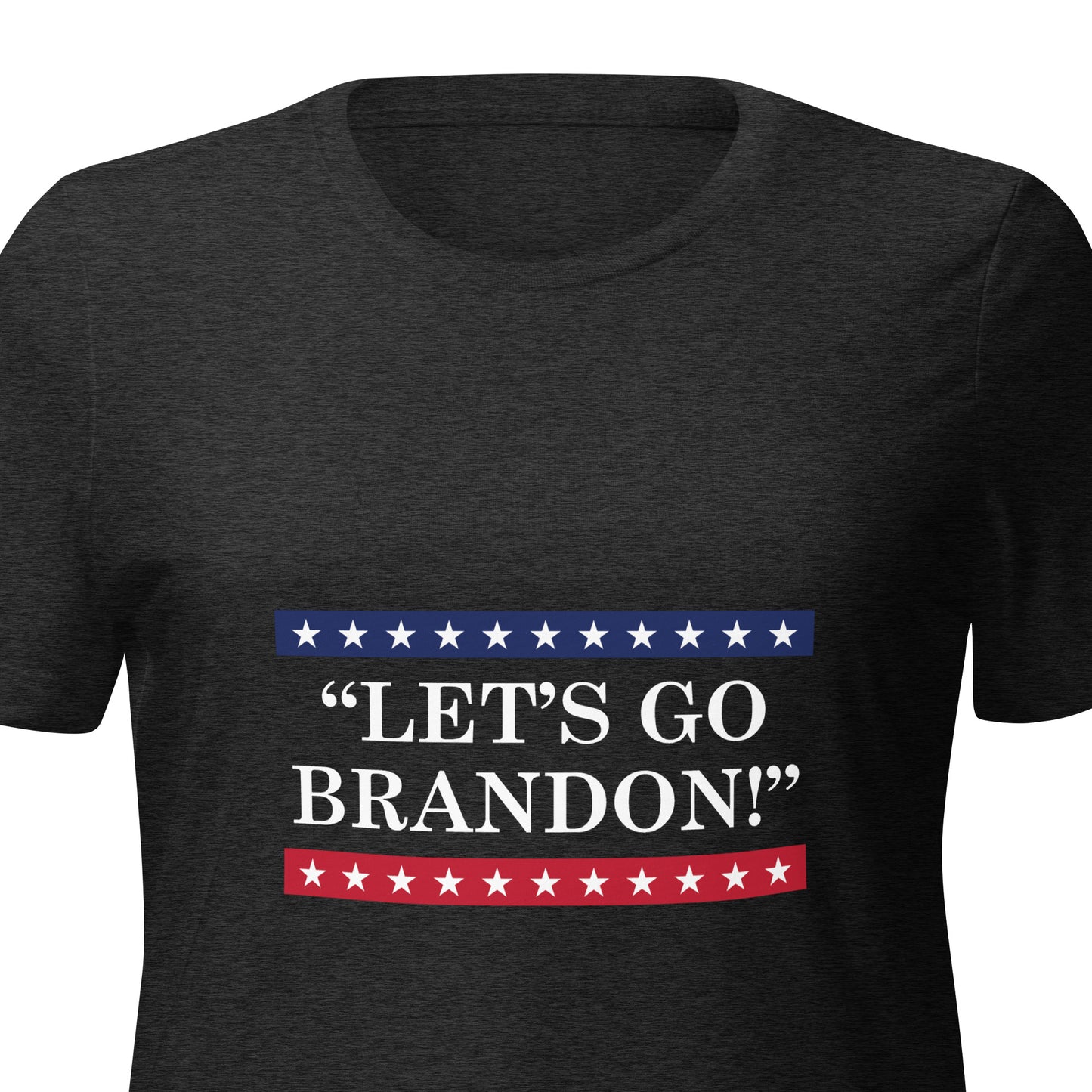 WYA Let's Go Brandon Charcoal Black Women’s relaxed tri-blend t-shirt