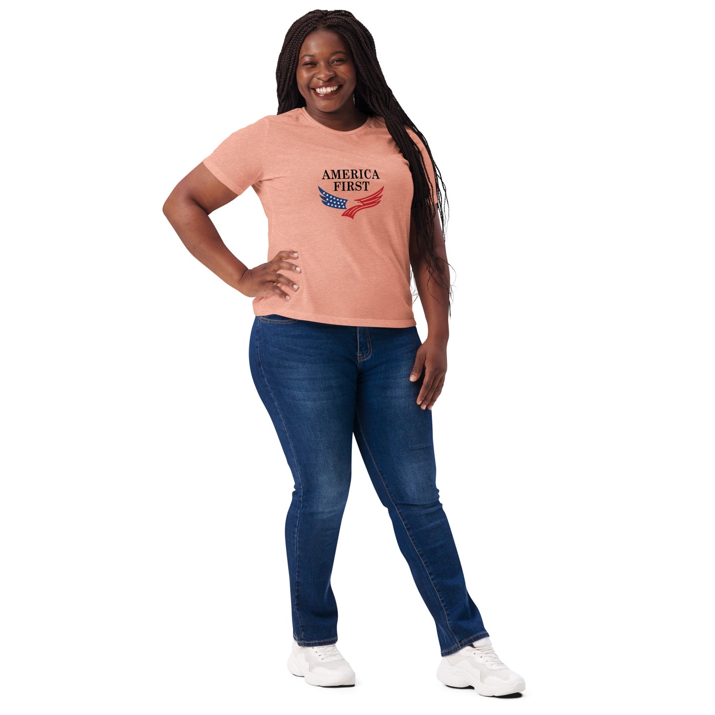 WYA America First Women’s relaxed tri-blend t-shirt
