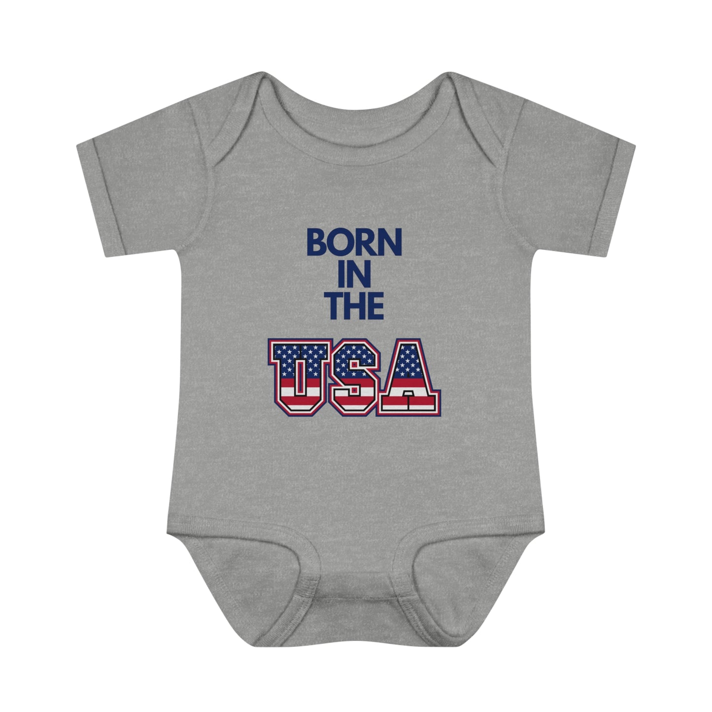 Born In The USA WYA Infant Baby Rib Bodysuit