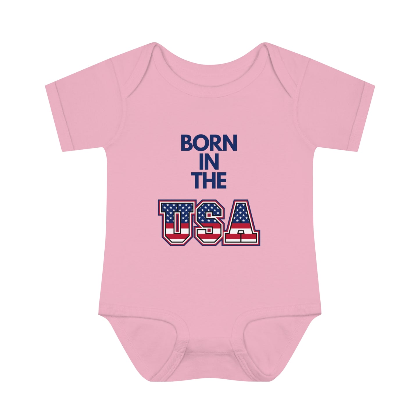 Born In The USA WYA Infant Baby Rib Bodysuit