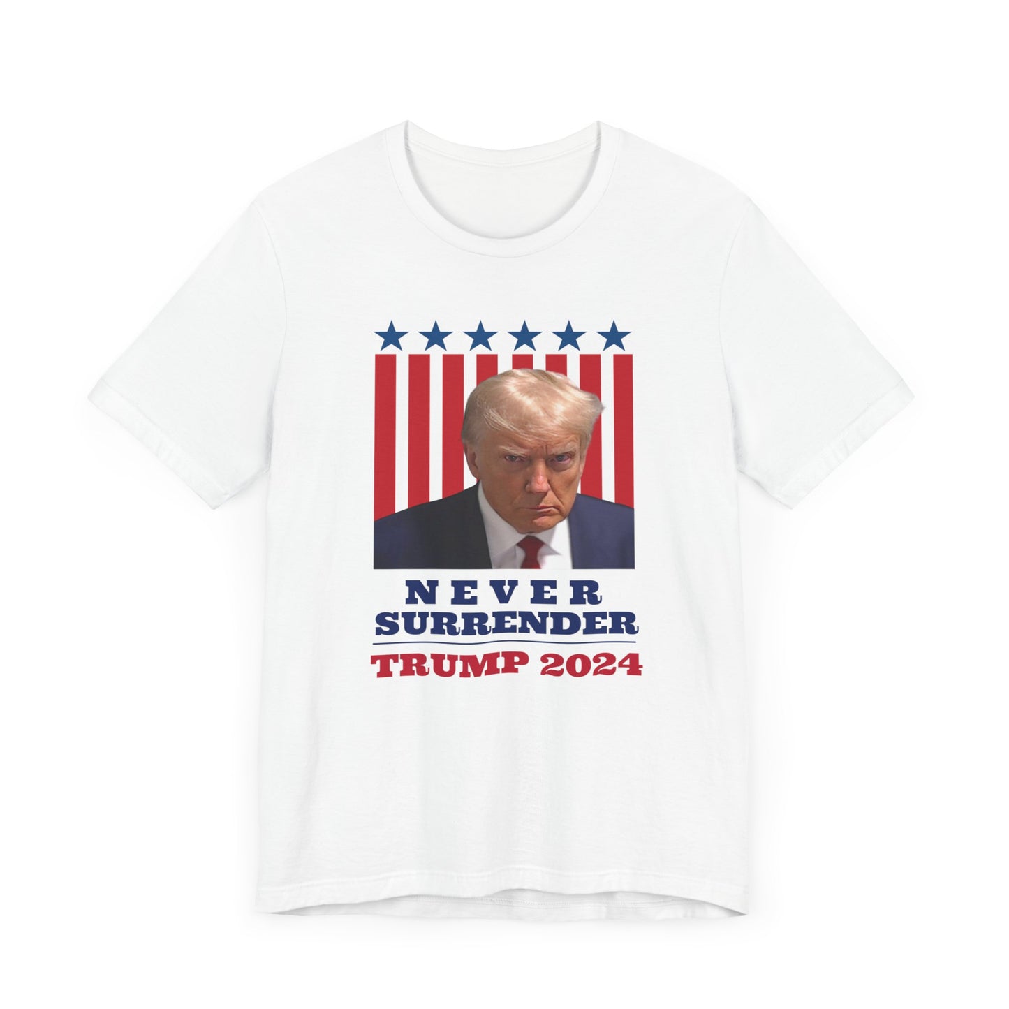 Never Surrender Trump 2024 WYA Unisex Jersey Short Sleeve Tee