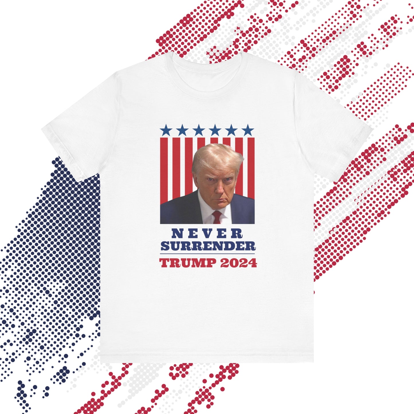 Never Surrender Trump 2024 WYA Unisex Jersey Short Sleeve Tee