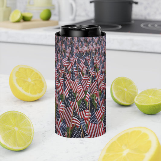 American Flag WYA Can Cooler