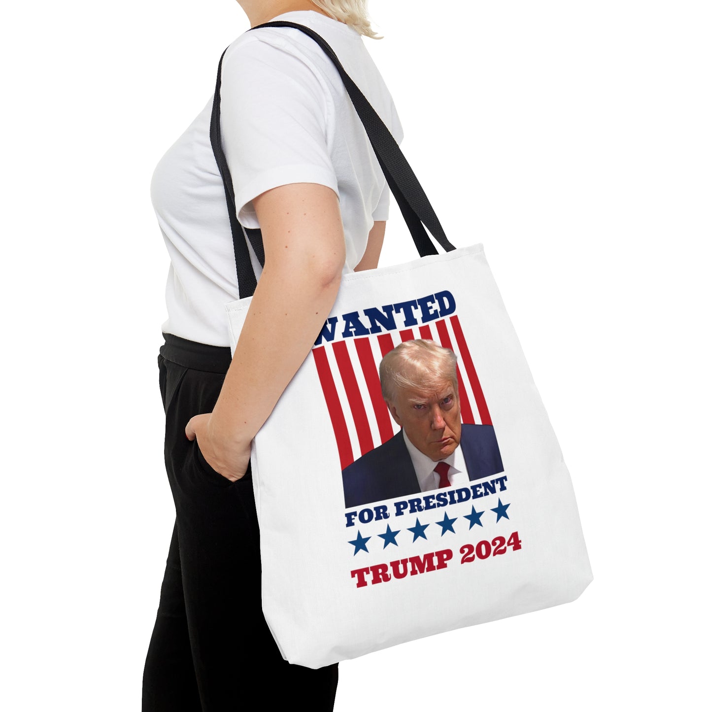 Wanted for president Trump 2024 Tote Bag (AOP)