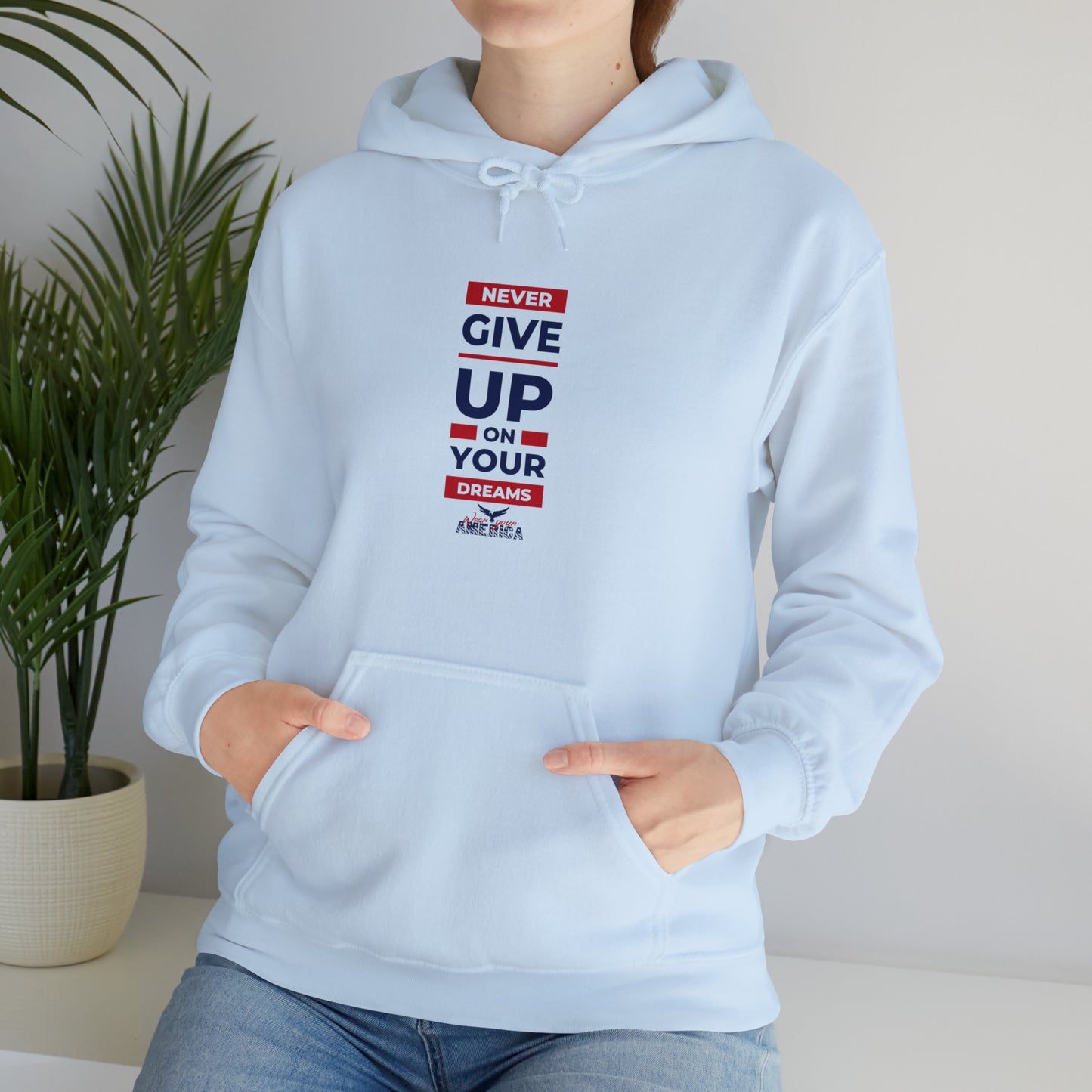 Never Give Up on your Dreams WYA Unisex Heavy Blend™ Hooded Sweatshirt