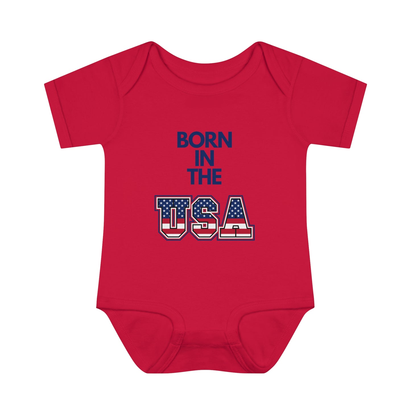 Born In The USA WYA Infant Baby Rib Bodysuit