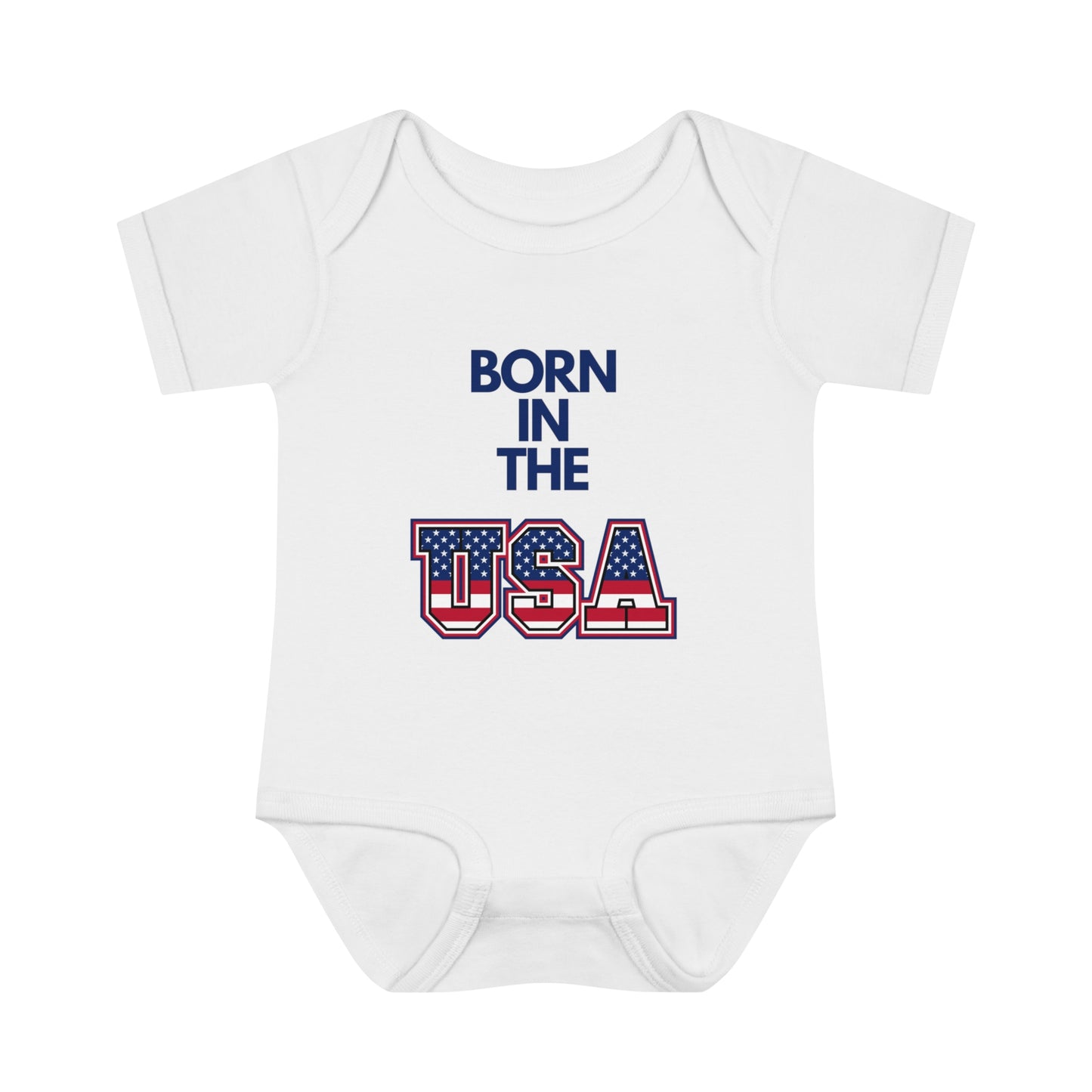 Born In The USA WYA Infant Baby Rib Bodysuit