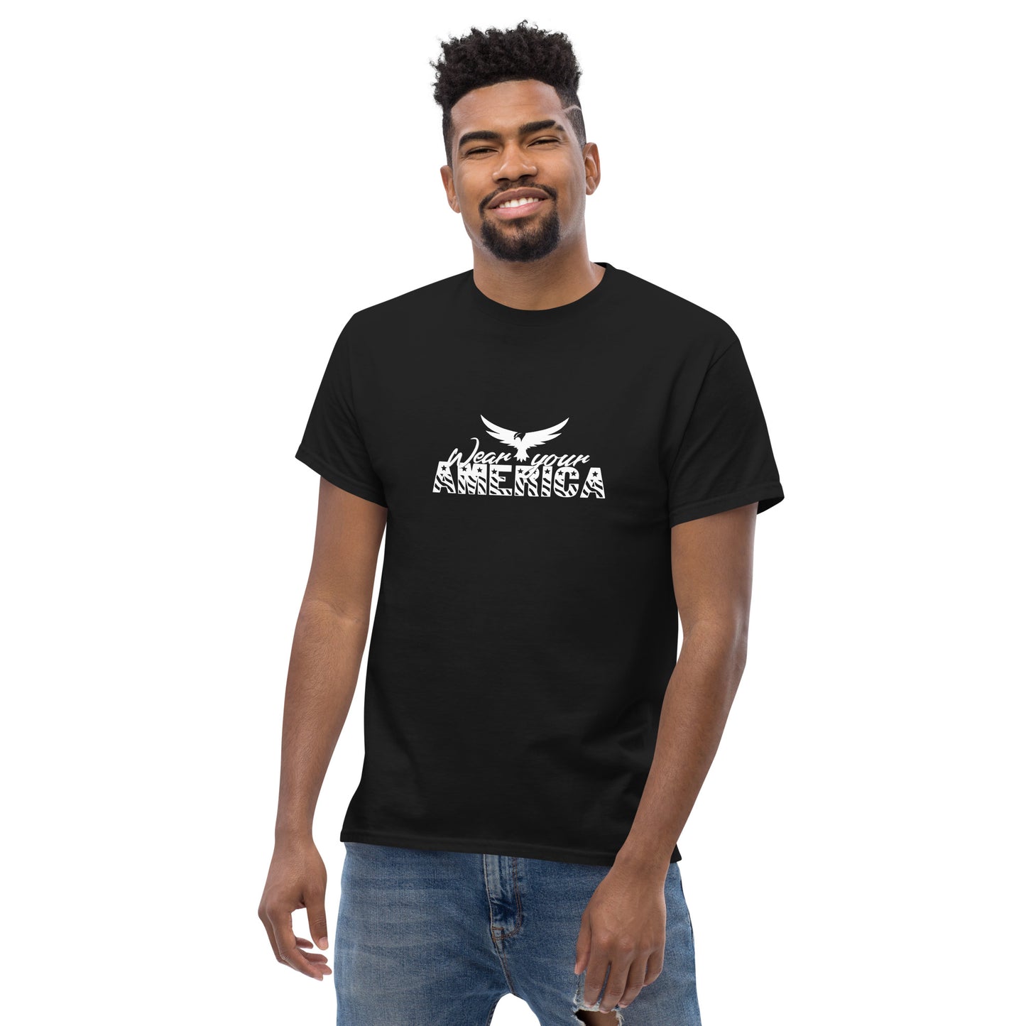 Wear Your America Men's classic tee White Logo