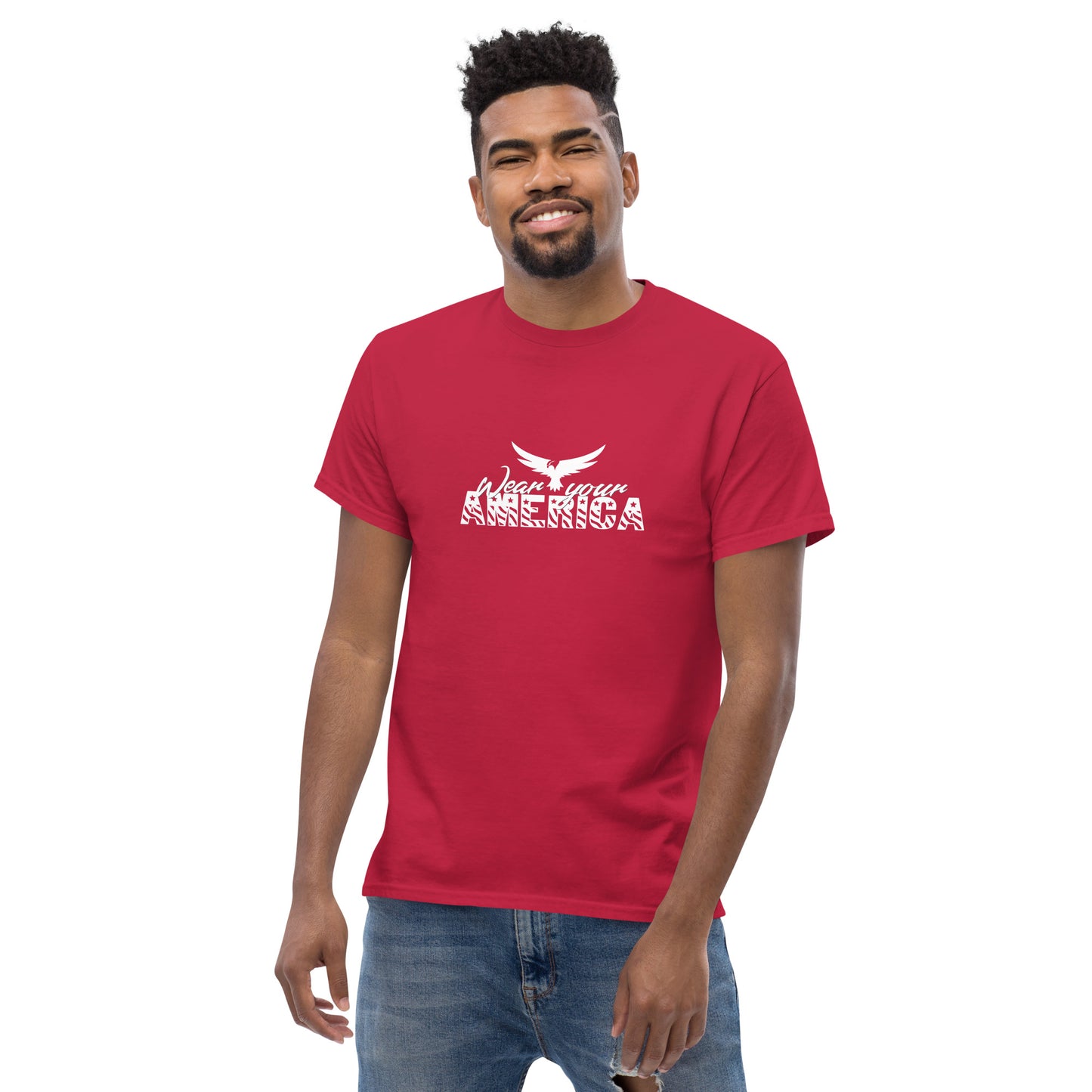 Wear Your America Men's classic tee White Logo