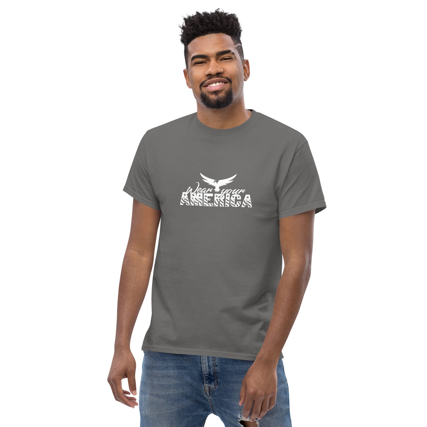 Wear Your America Men's classic tee White Logo