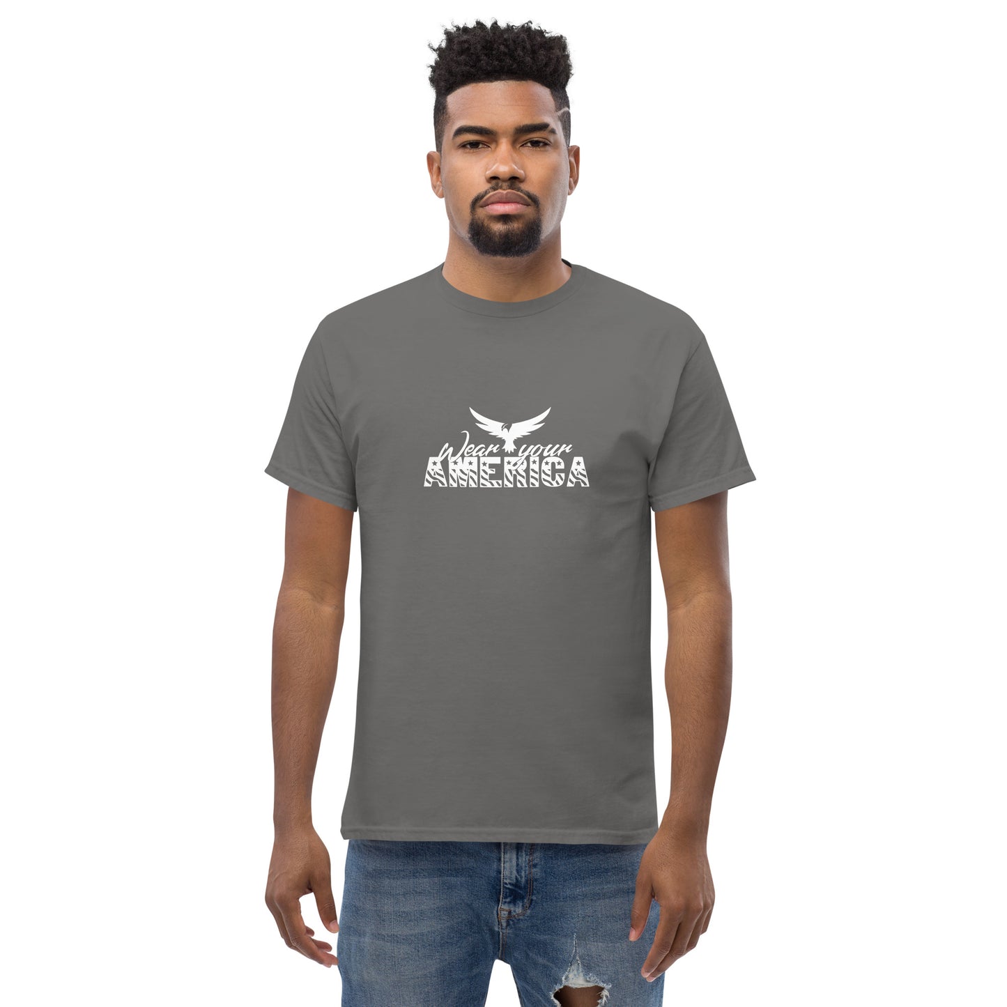 Wear Your America Men's classic tee White Logo