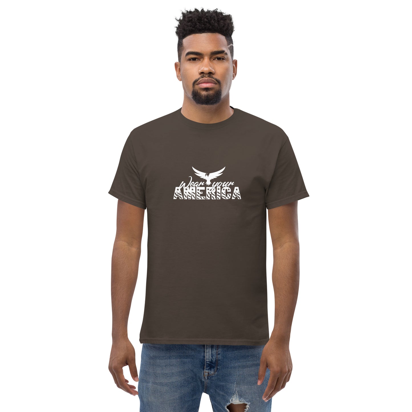 Wear Your America Men's classic tee White Logo