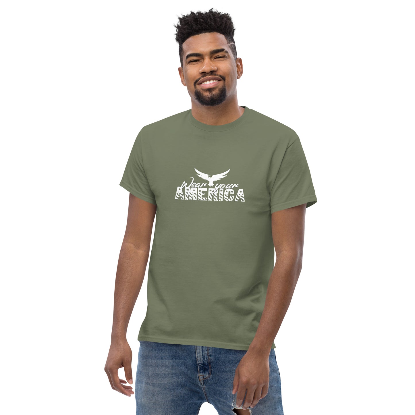 Wear Your America Men's classic tee White Logo