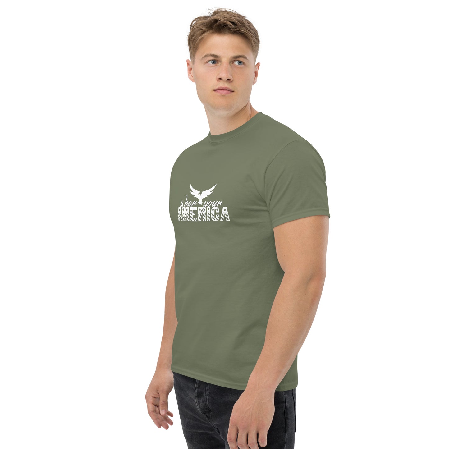 Wear Your America Men's classic tee White Logo