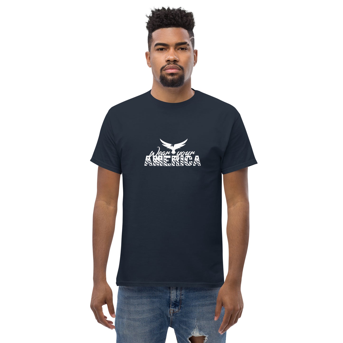 Wear Your America Men's classic tee White Logo