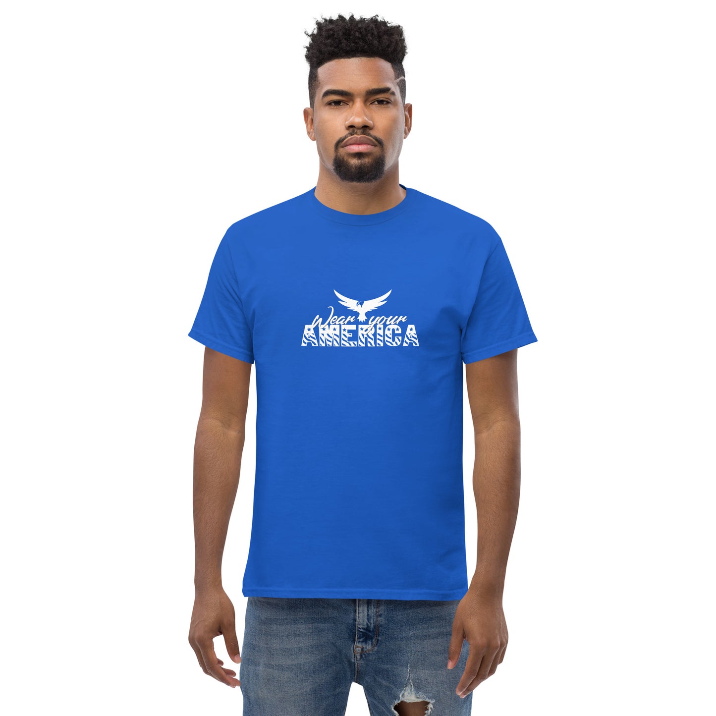 Wear Your America Men's classic tee White Logo