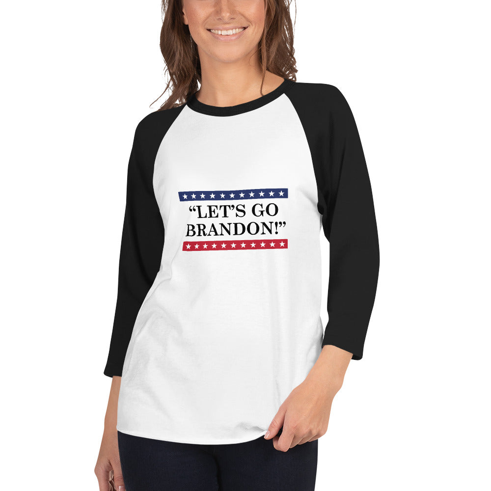 WYA Let's Go Brandon 3/4 sleeve raglan shirt