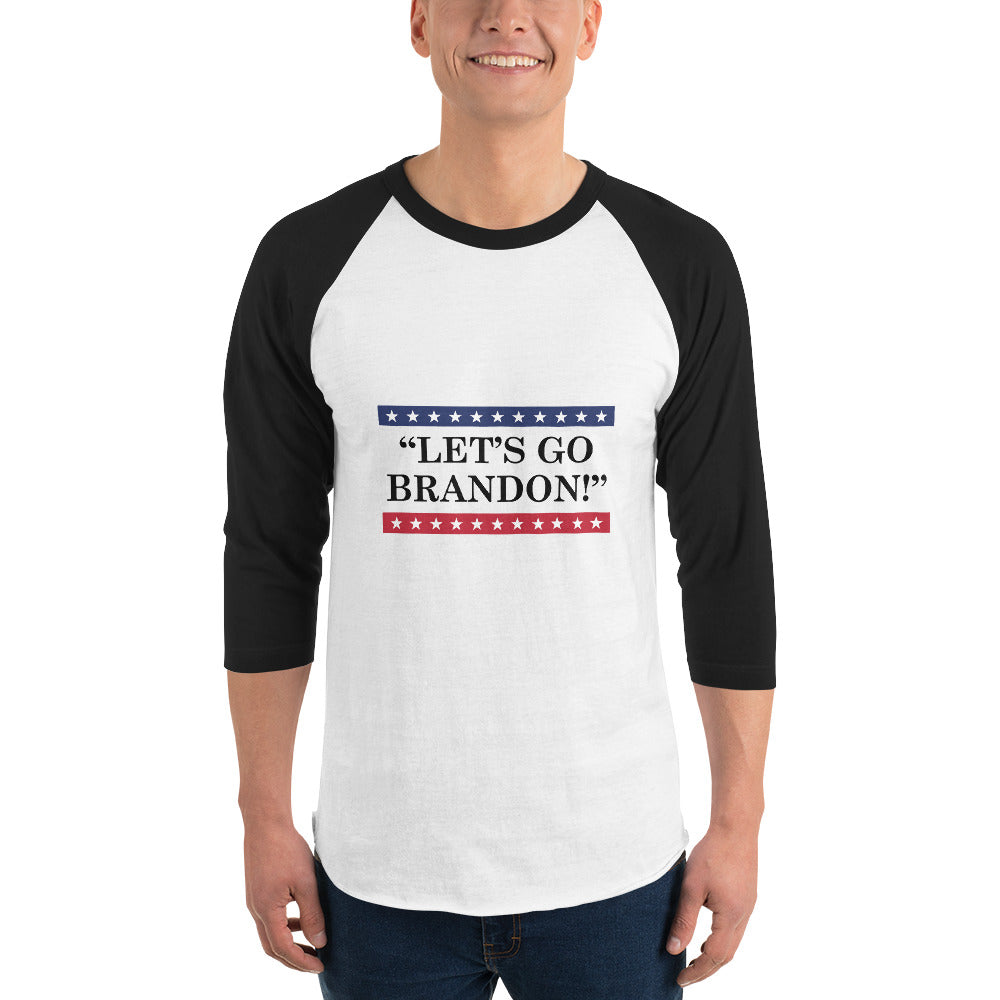 WYA Let's Go Brandon 3/4 sleeve raglan shirt