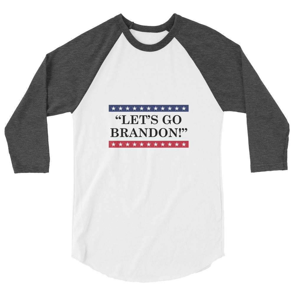 WYA Let's Go Brandon 3/4 sleeve raglan shirt