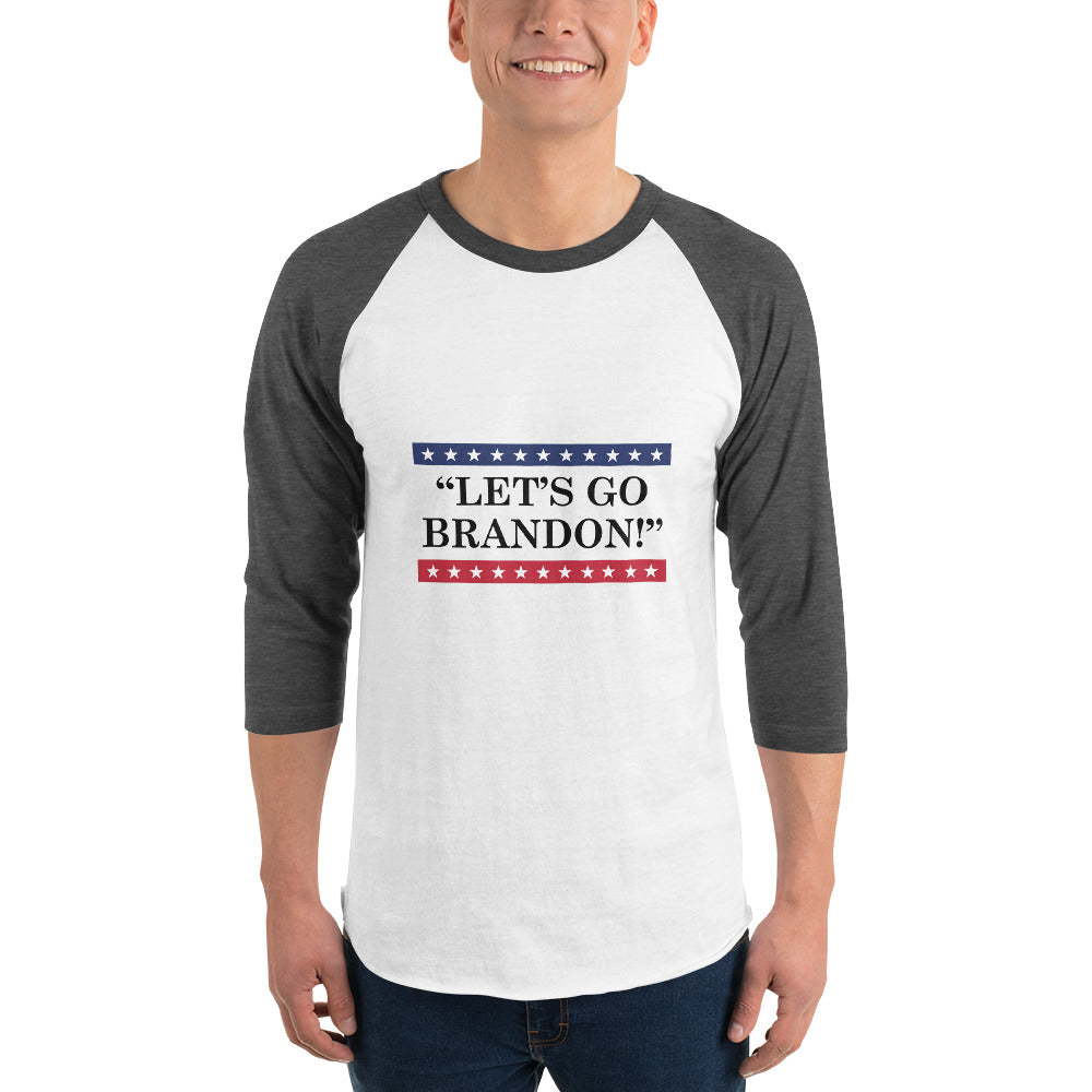 WYA Let's Go Brandon 3/4 sleeve raglan shirt