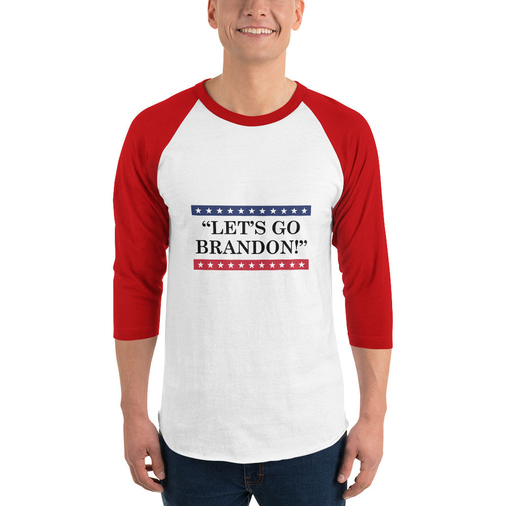 WYA Let's Go Brandon 3/4 sleeve raglan shirt