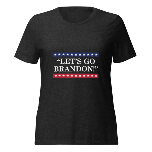 WYA Let's Go Brandon Charcoal Black Women’s relaxed tri-blend t-shirt
