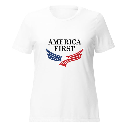 WYA America First Women’s relaxed tri-blend t-shirt